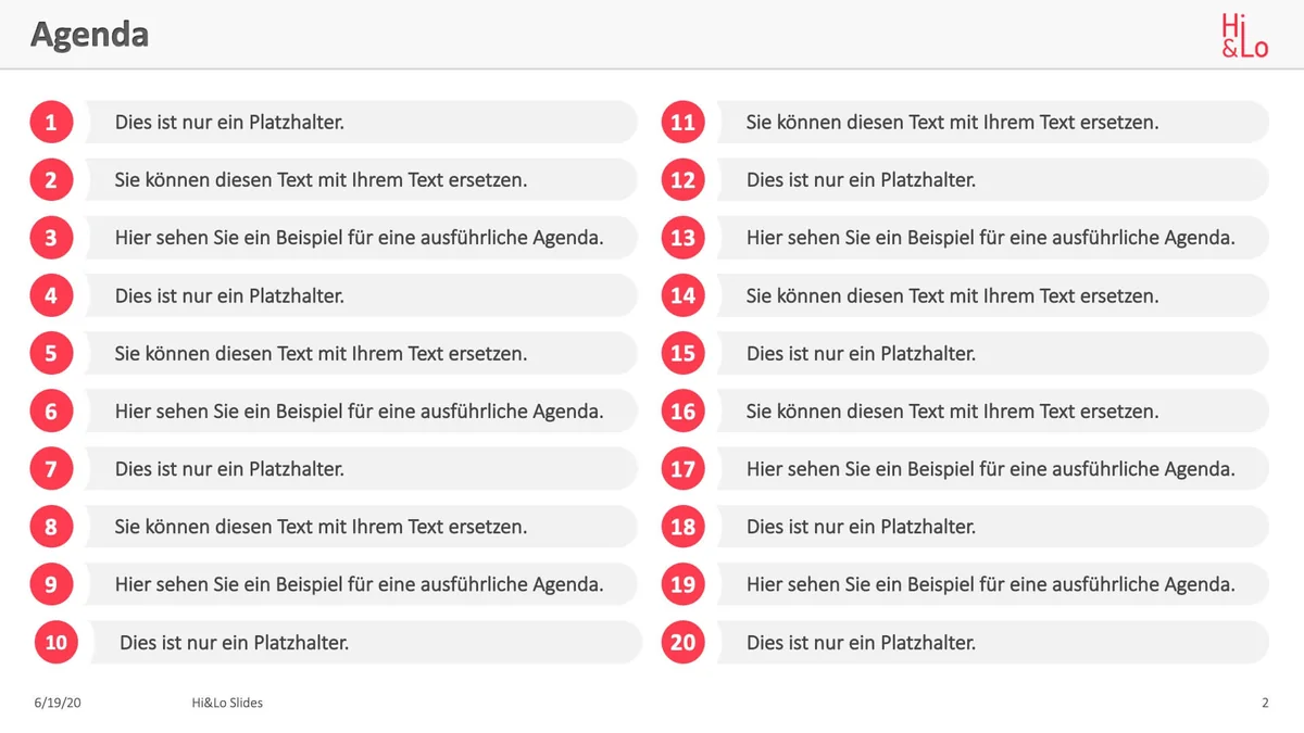 HiLo agency_praesentation_agenda_schlechtes_Beispiel